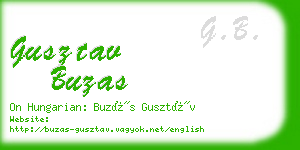 gusztav buzas business card